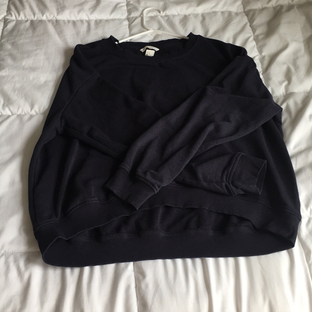 Oversized Navy Blue Crew Neck